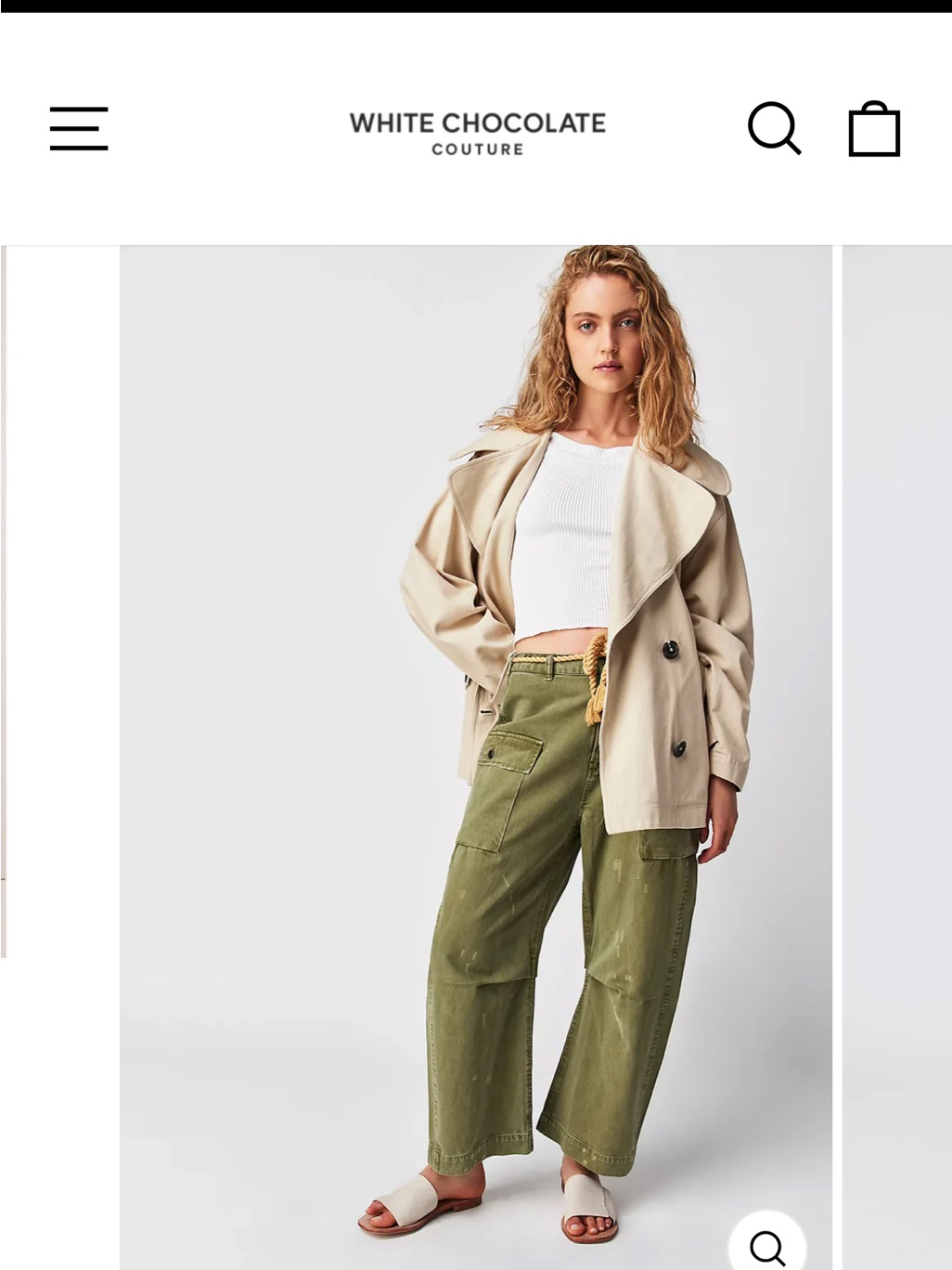 Free People Cream Short Trench Jacket